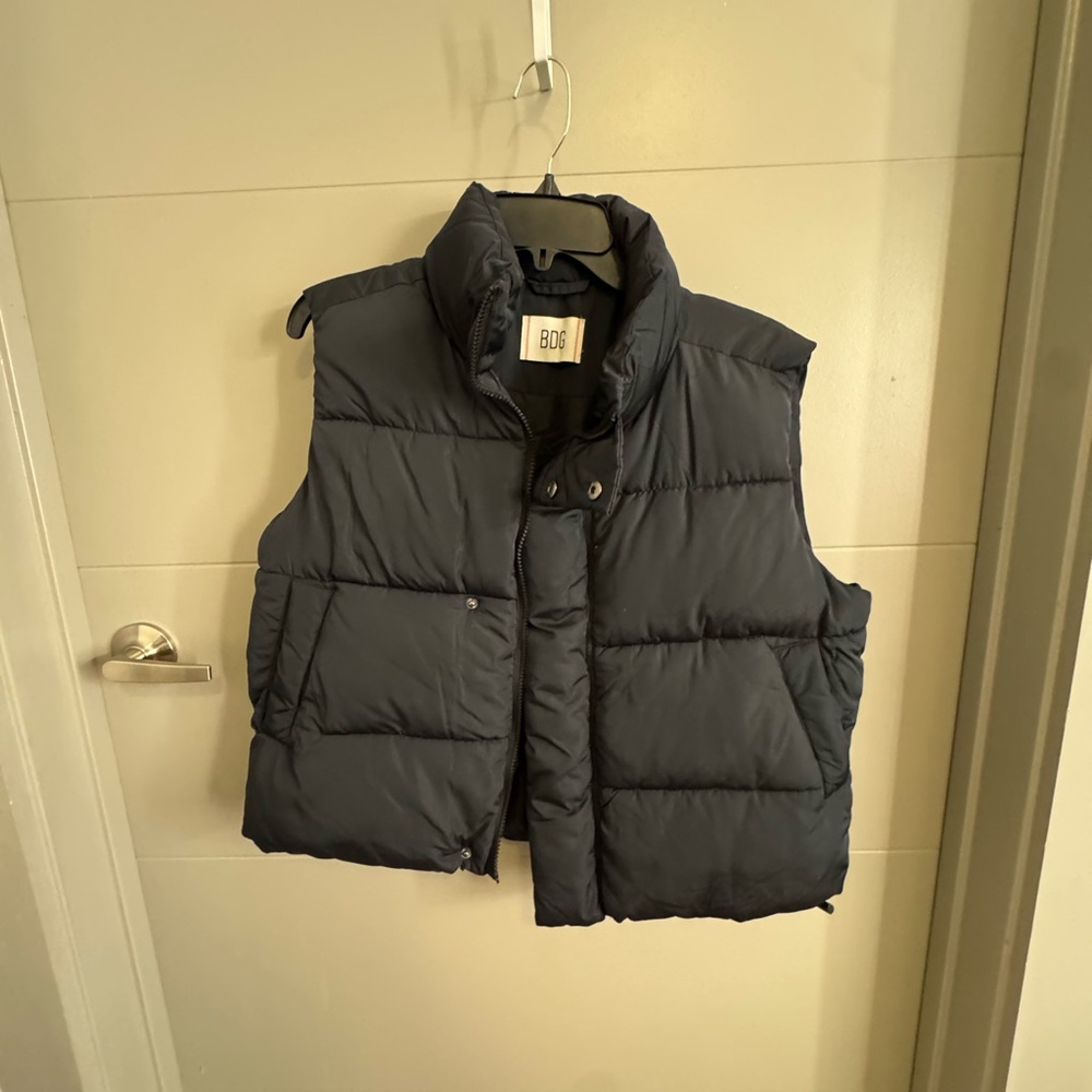 BDG Midnight Black Puffer Vest